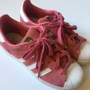 Pink Adidas Superstars size 8